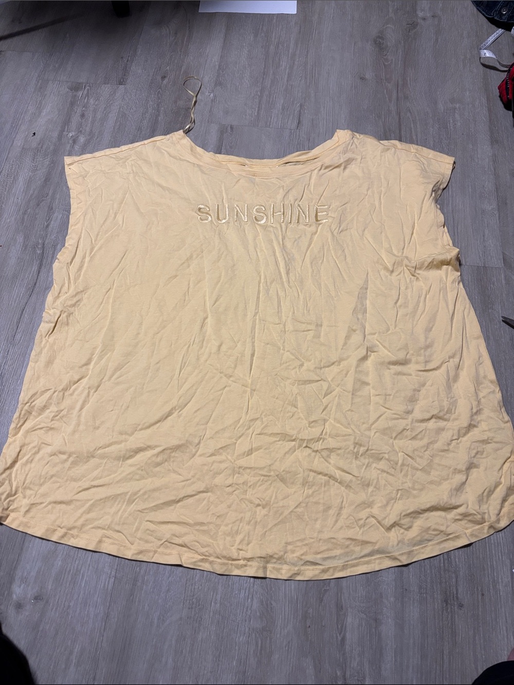 Penningtons Yellow SUNSHINE Sleeveless Tank Top